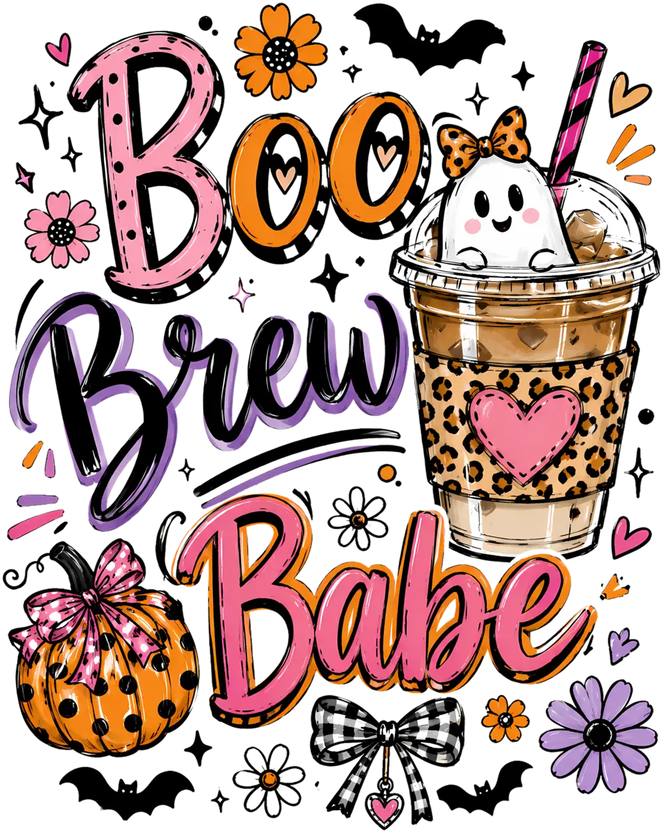 Boo Brew Babe – Bügelbild