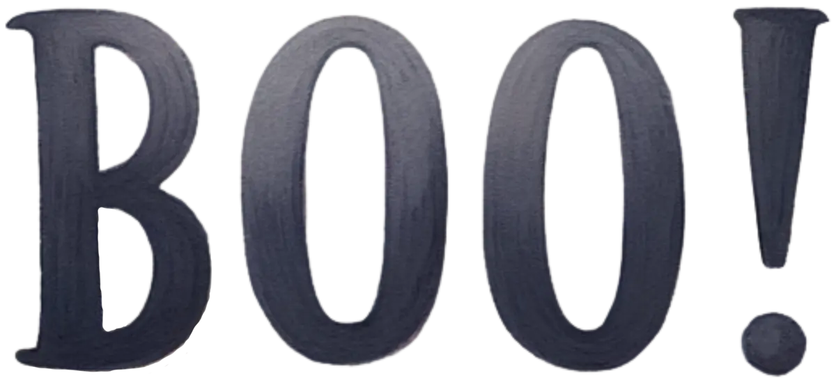 Boo Schriftzug – Bügelbild