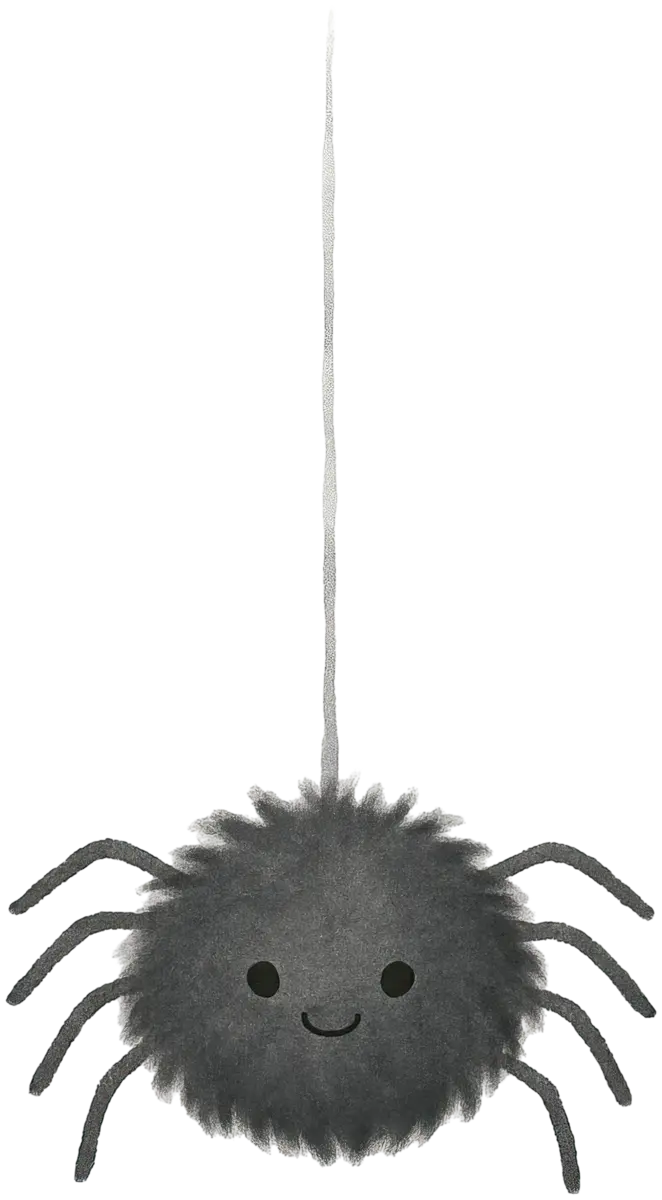 Flauschige Aquarell-Spinne – Bügelbild