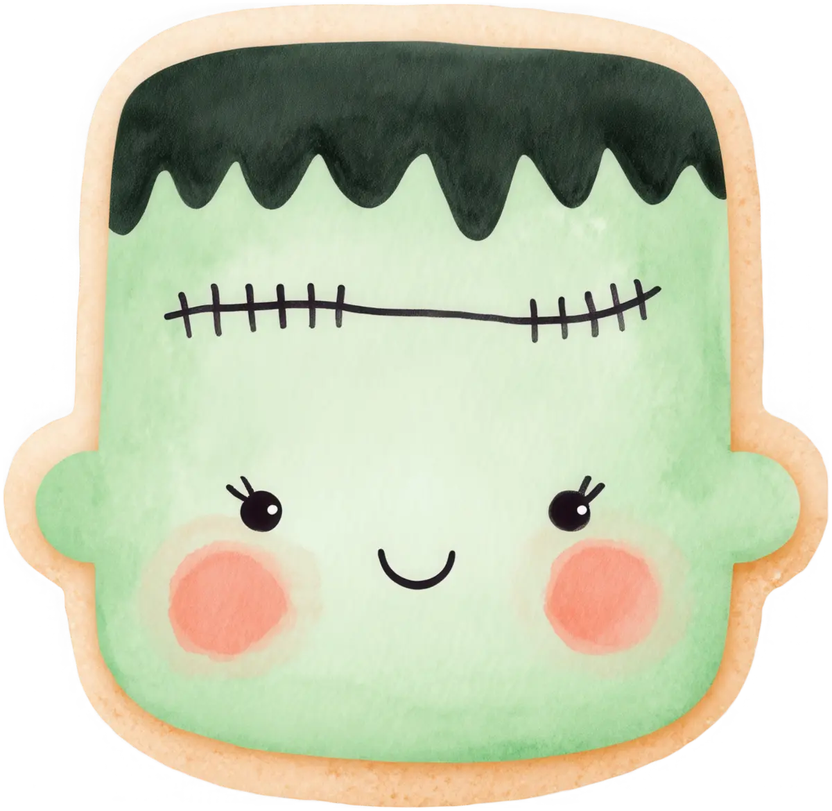 Frankenstein-Keks – Bügelbild