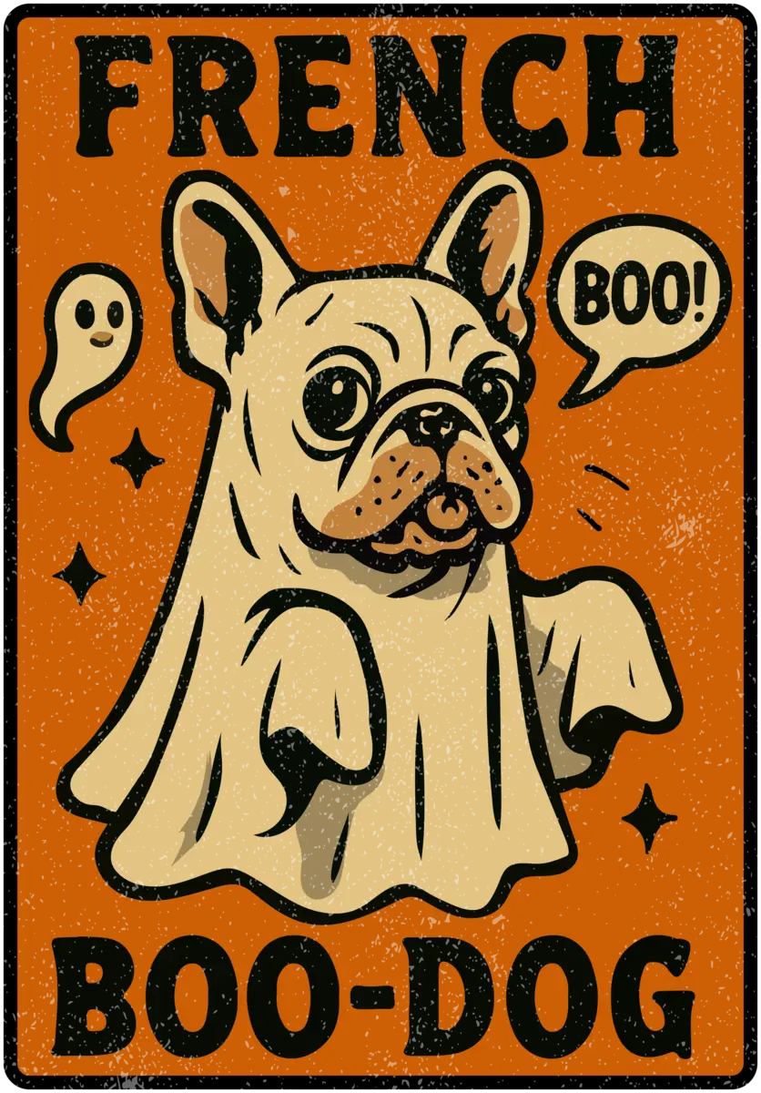 French Boo-Dog – Bügelbild