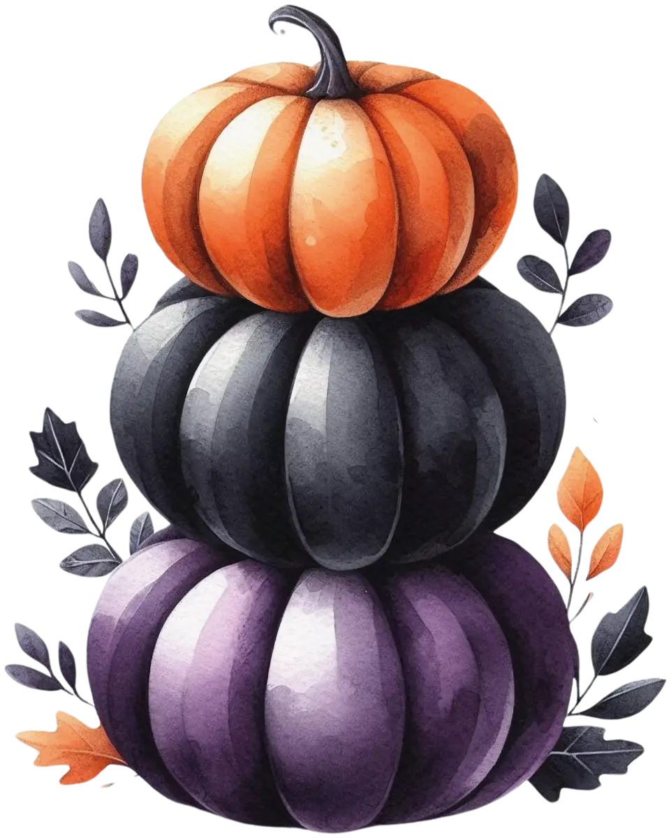 Halloween-Kürbisturm – Bügelbild