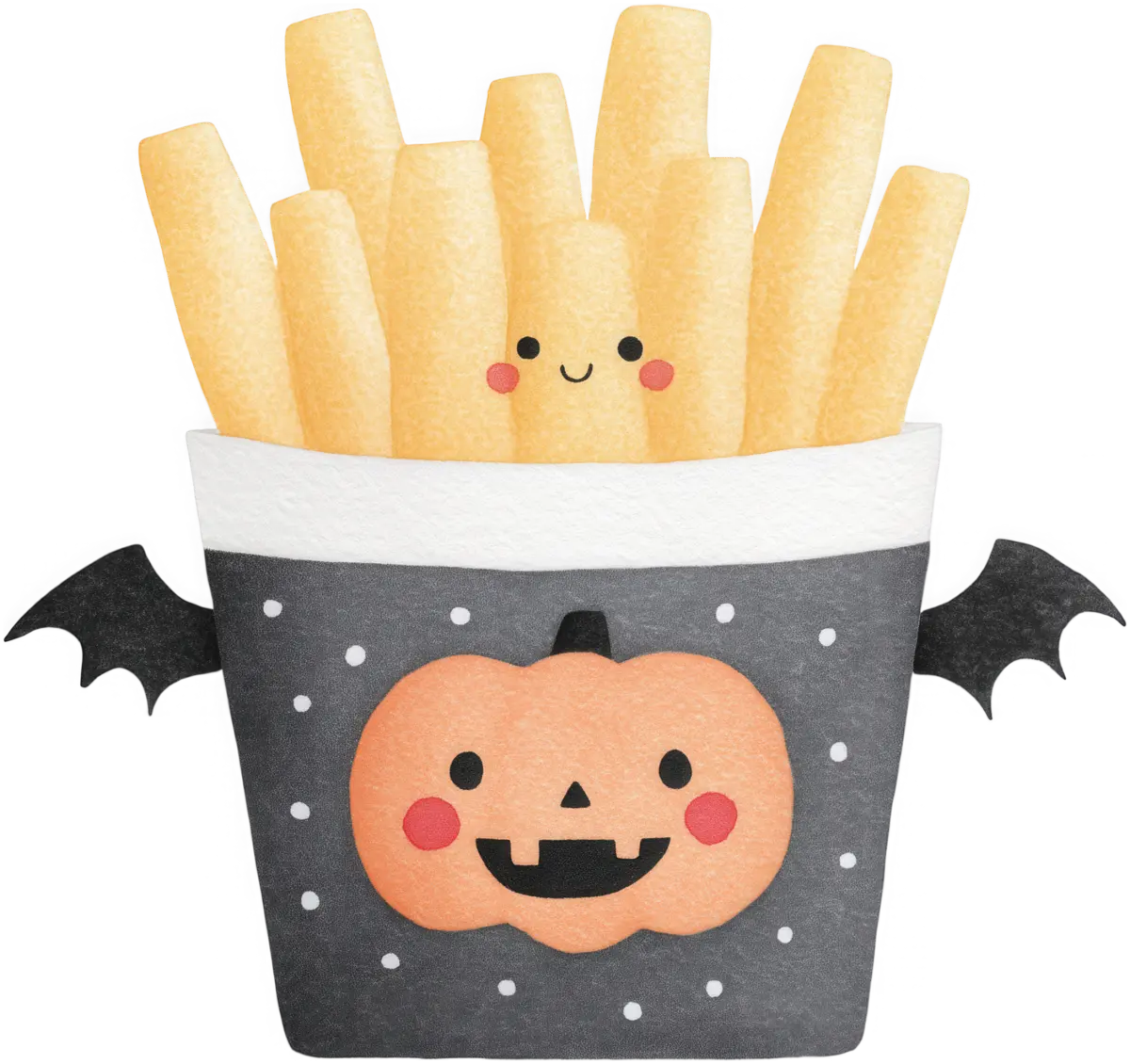 Halloween-Pommes – Bügelbild