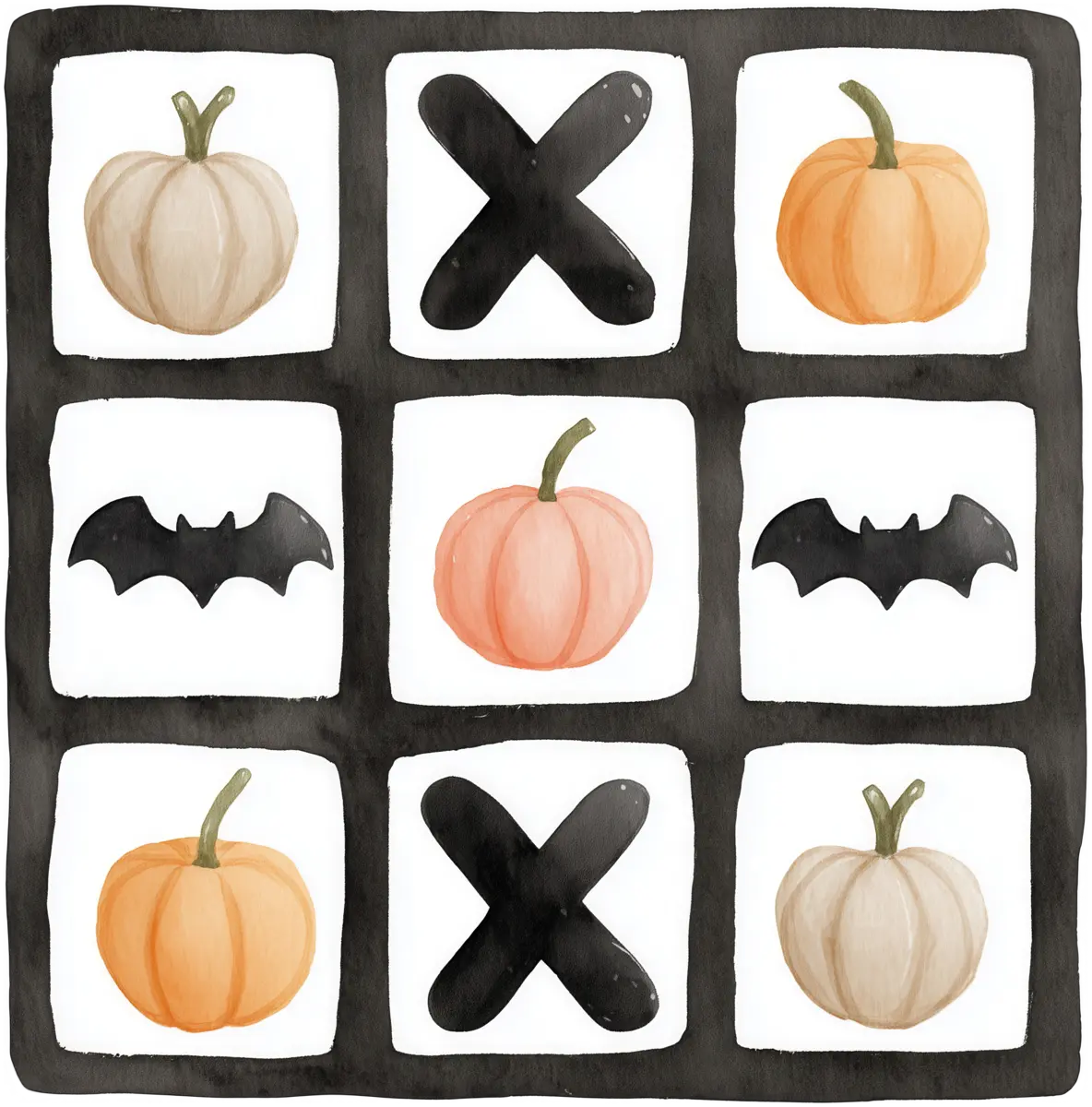 Halloween Tic-Tac-Toe – Bügelbild