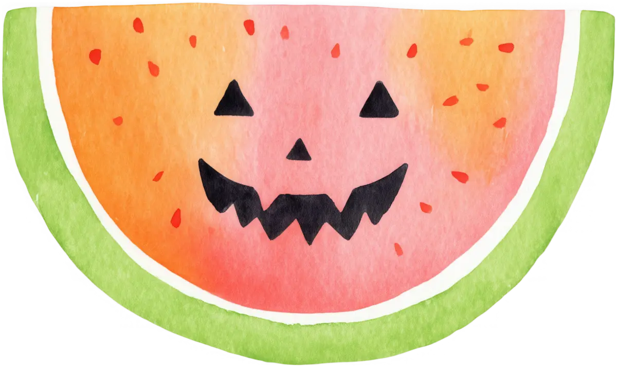 Halloween-Wassermelone – Bügelbild