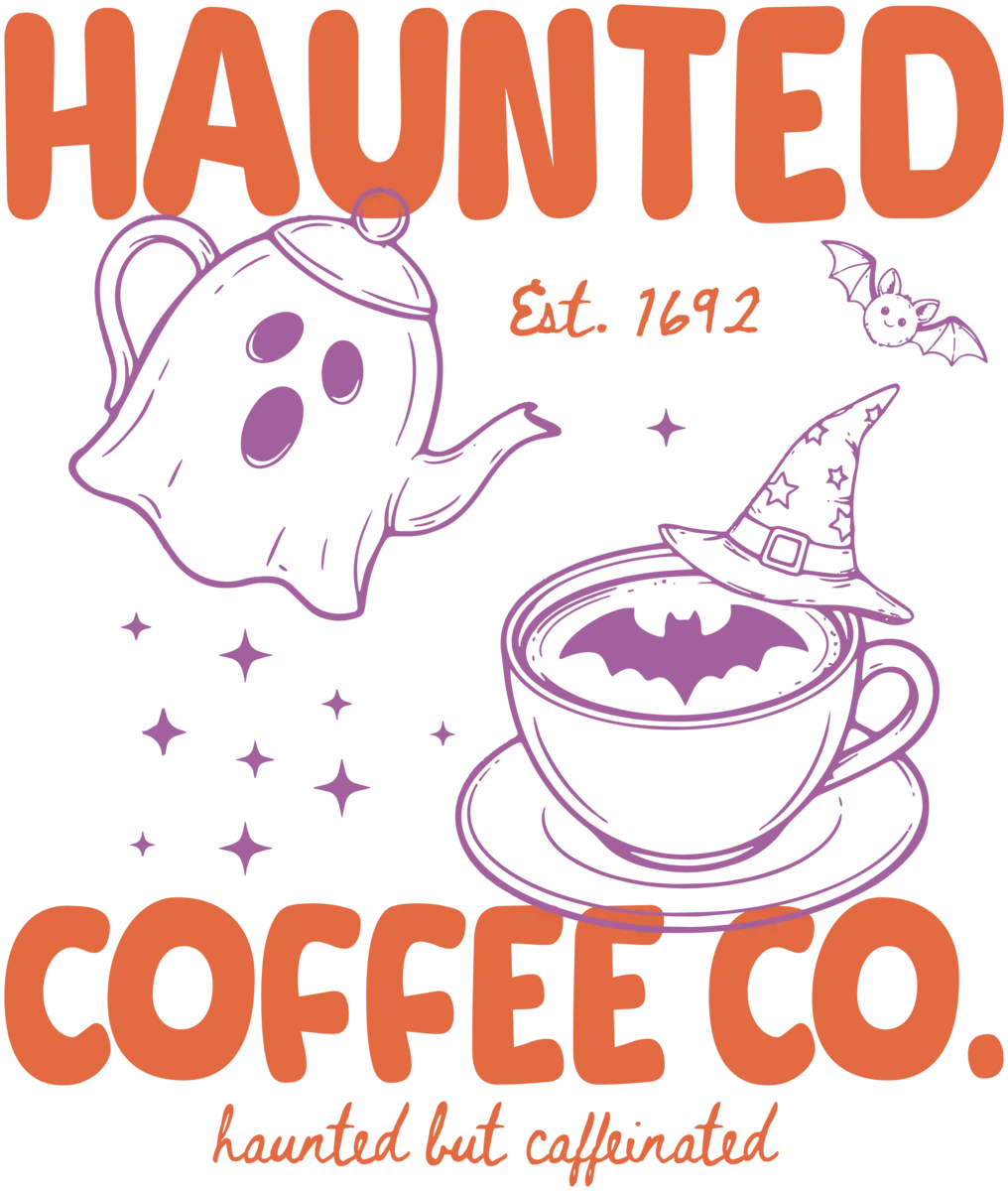 Haunted Coffee Co – Bügelbild