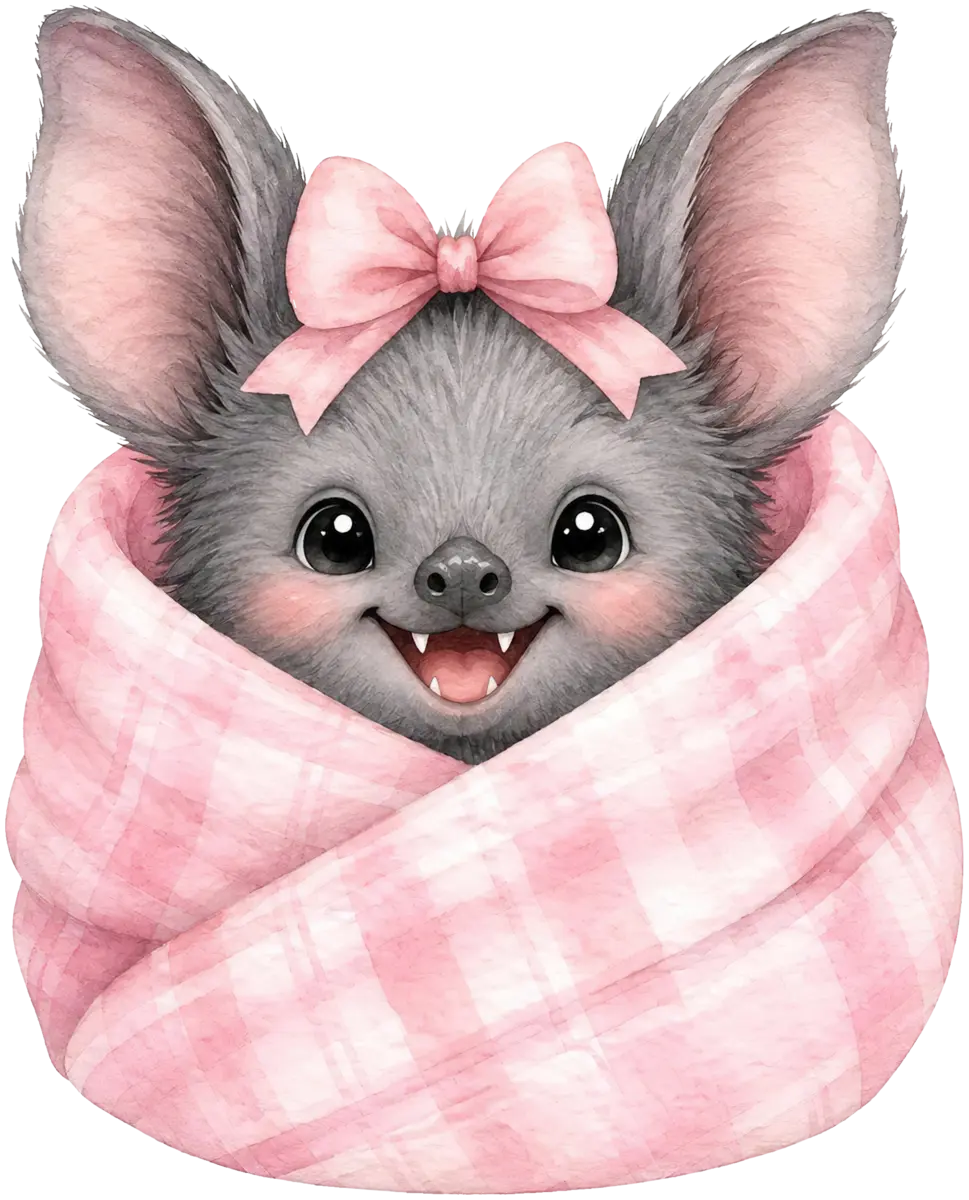 Kleine Kuschelfledermaus – Bügelbild