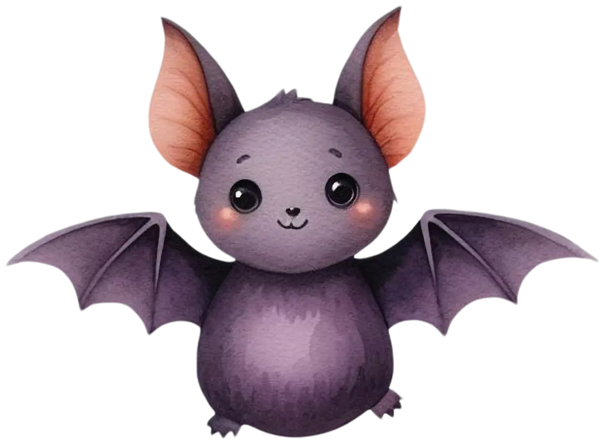 Kleine lila Fledermaus – Bügelbild