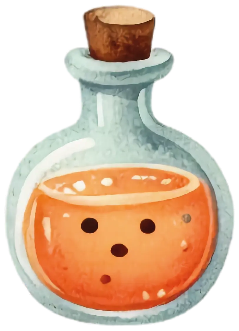 Kleine Zaubertrankflasche – Bügelbild