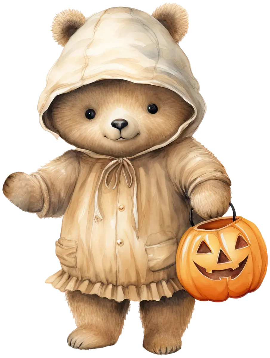 Kleiner Halloween-Bär – Bügelbild