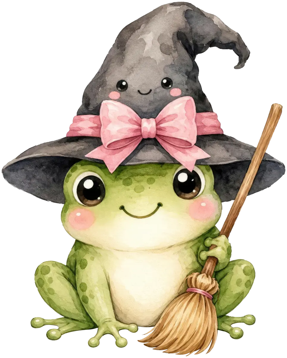 Kleiner Hexenfrosch – Bügelbild