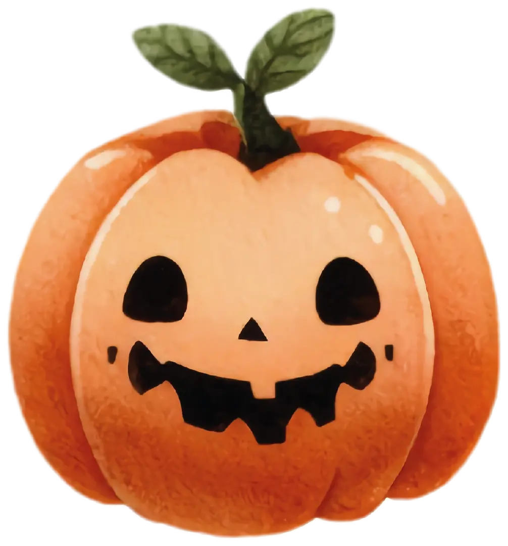 Lächelnder Halloween-Kürbis – Bügelbild