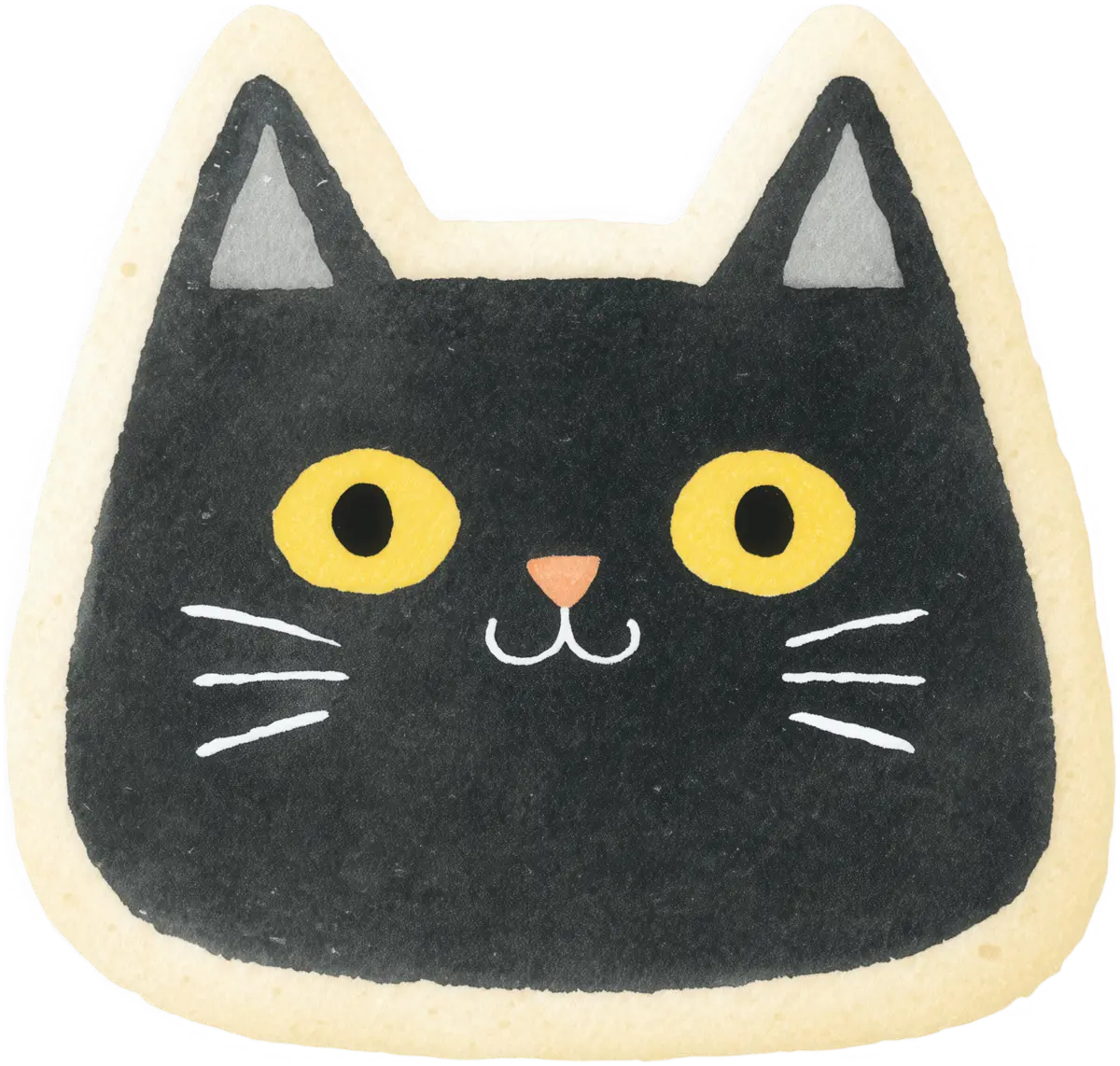 Schwarzer Katzen-Keks – Bügelbild