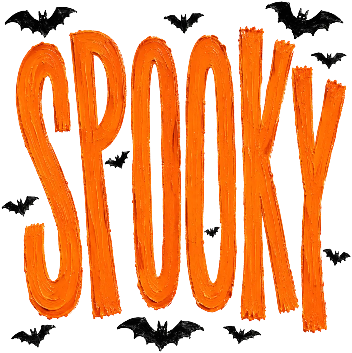 Spooky Fledermaus-Schriftzug – Bügelbild