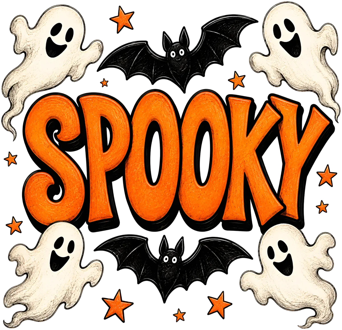 Spooky Geisterfreunde – Bügelbild