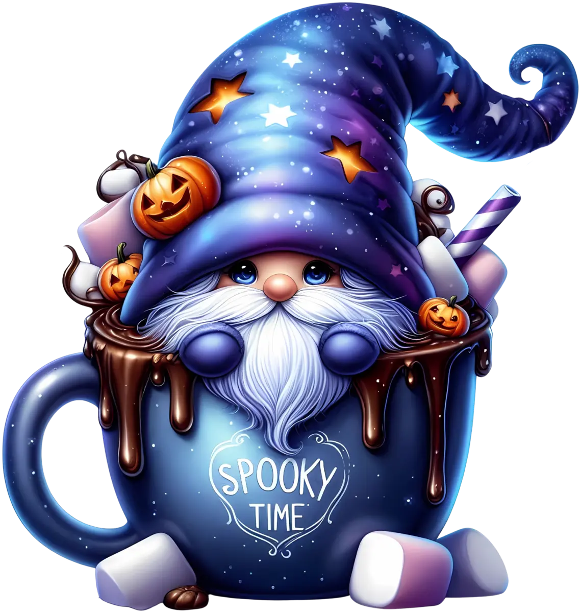 Spooky-Time-Gnom – Bügelbild