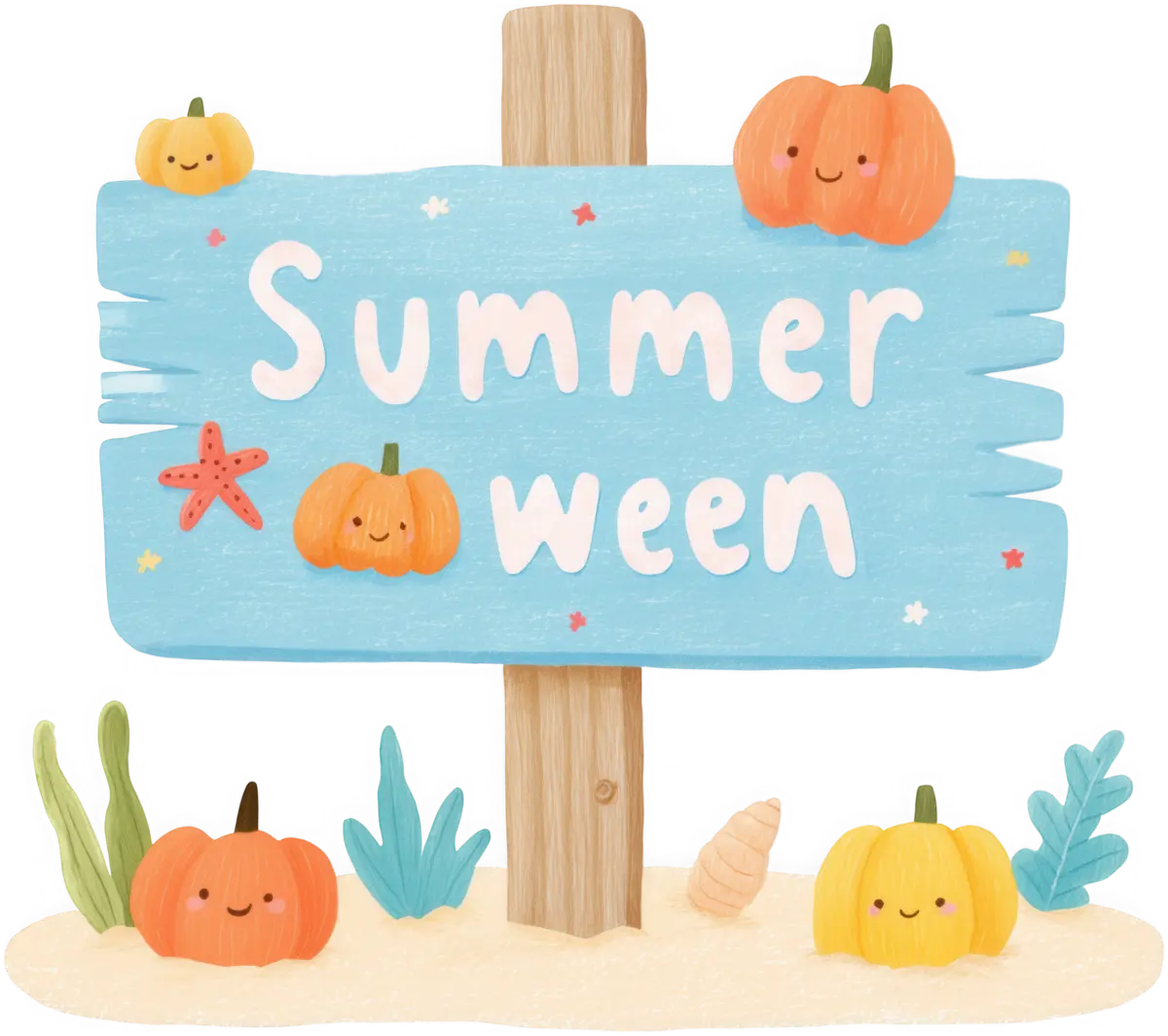 Summerween Schild – Bügelbild