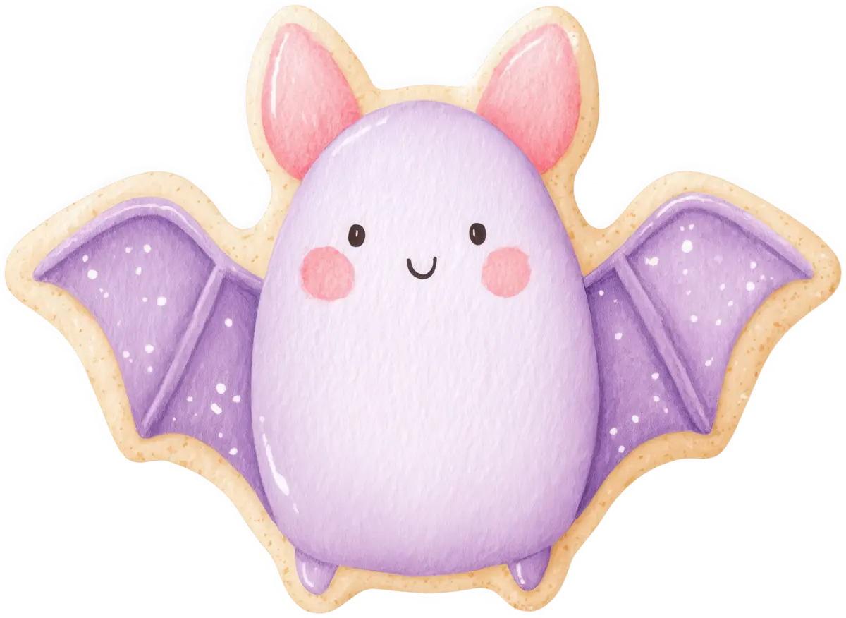 Süßer Fledermaus-Keks – Bügelbild