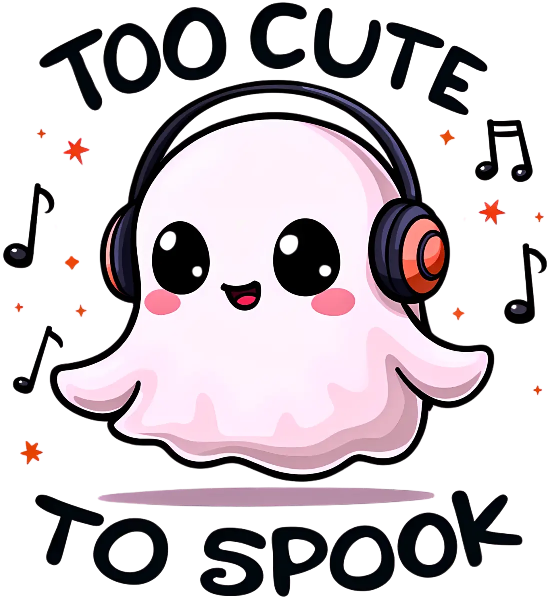 Too Cute to Spook Musikgeist – Bügelbild