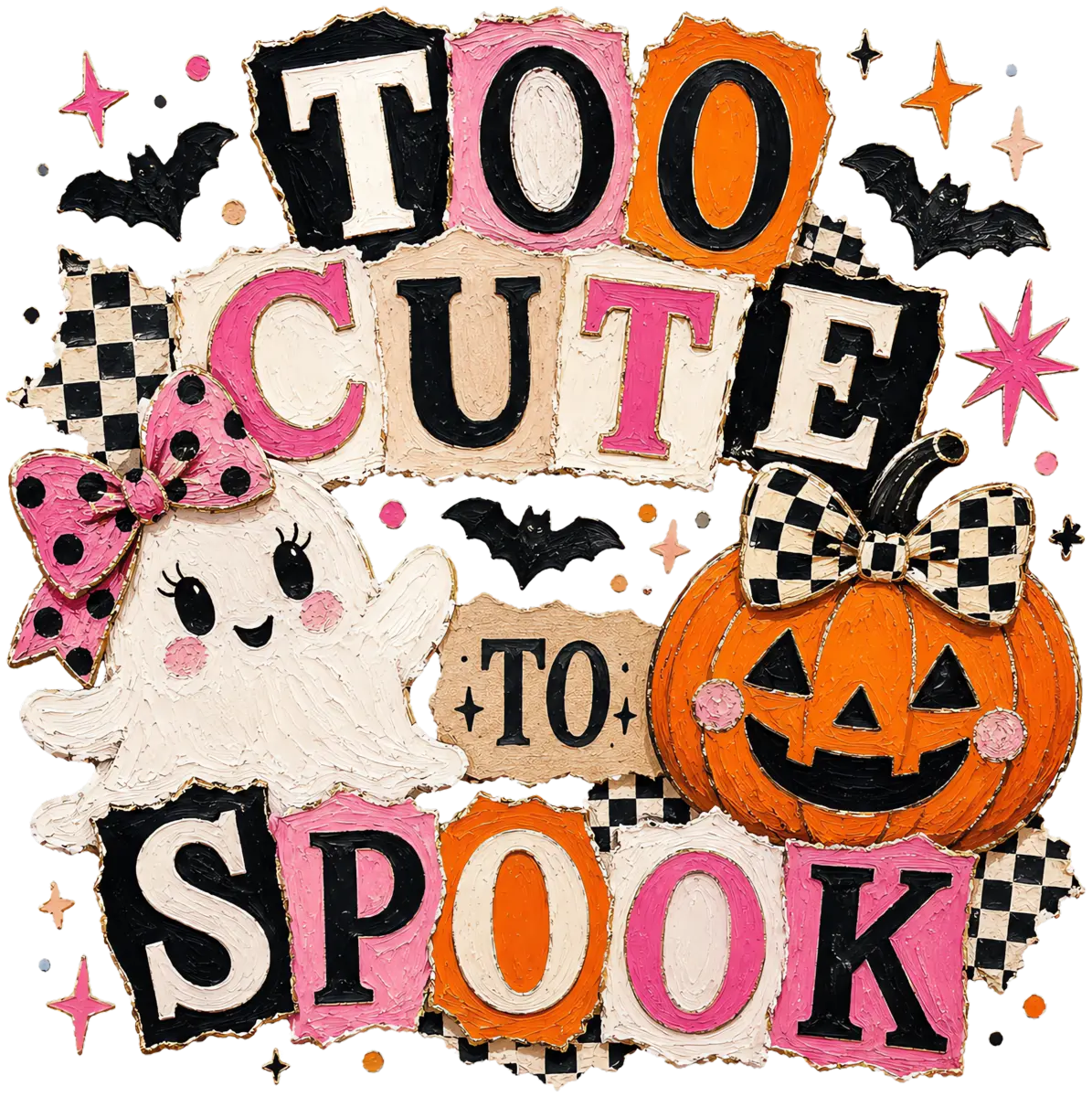 Too Cute to Spook – Bügelbild