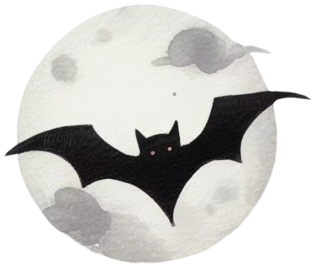Vollmond-Fledermaus – Bügelbild
