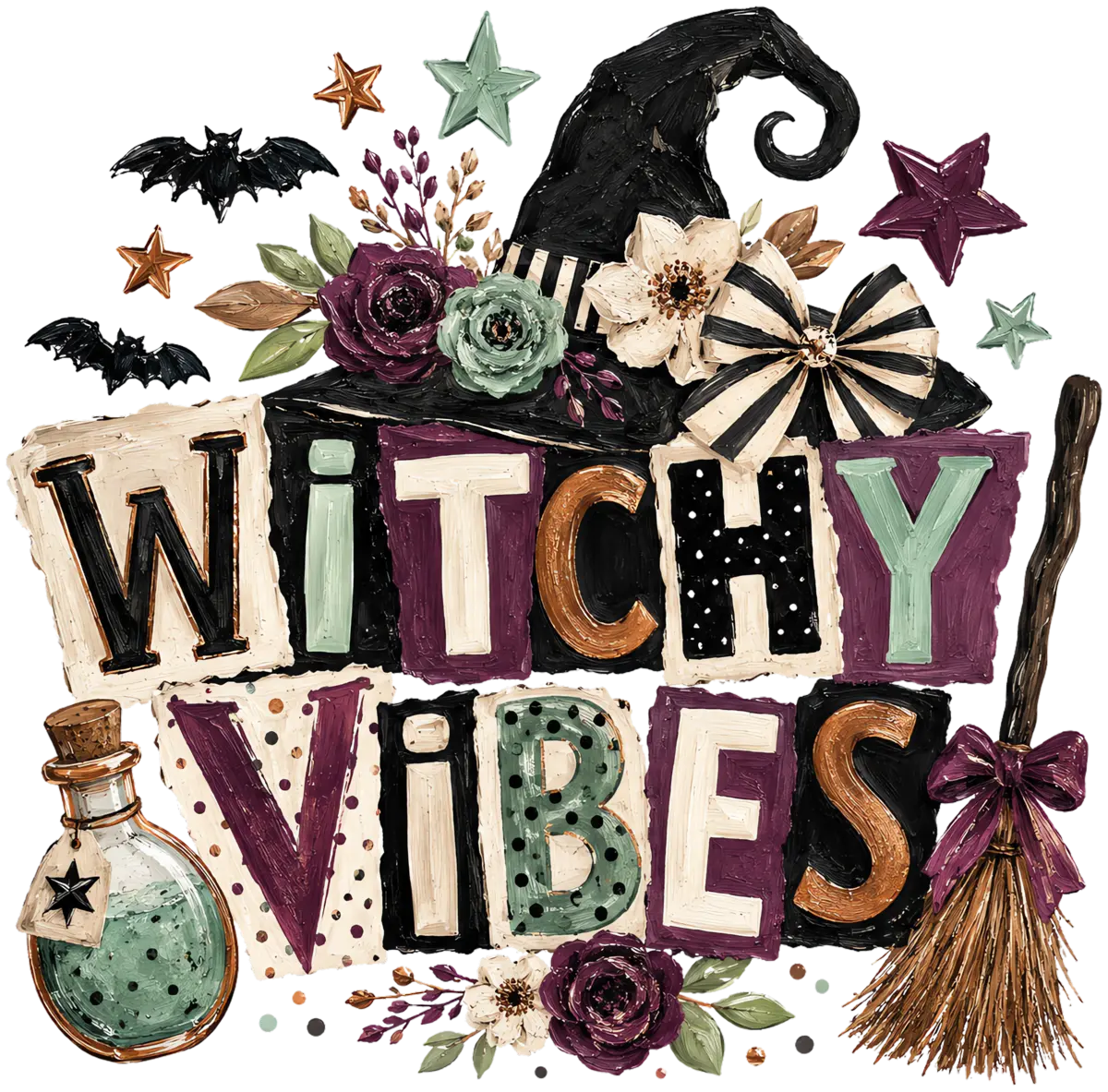 Witchy Vibes – Bügelbild