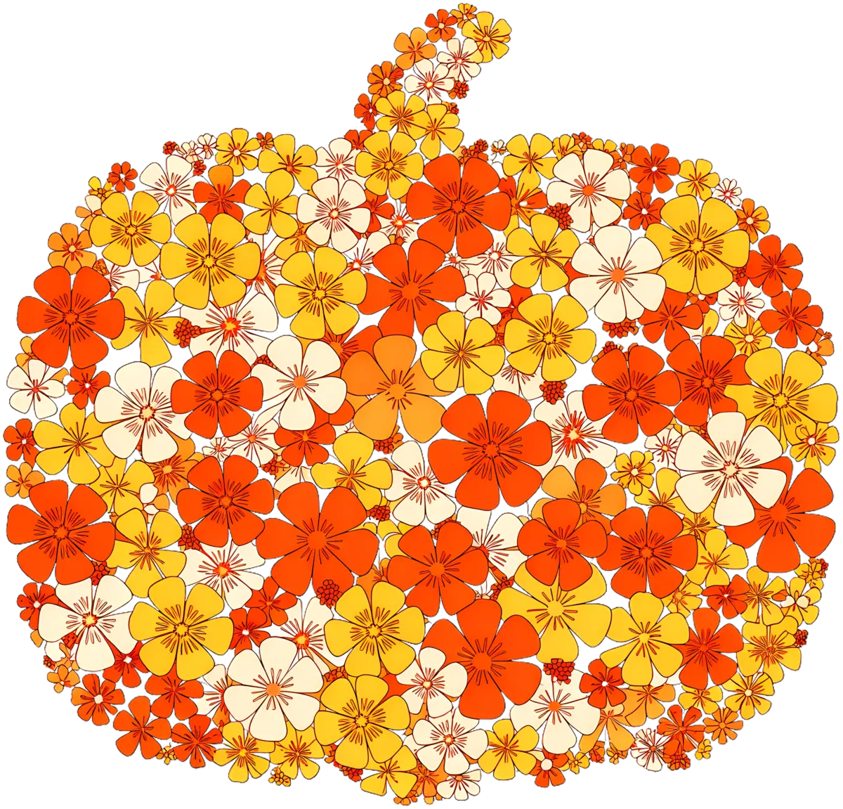Blumenkürbis – Bügelbild
