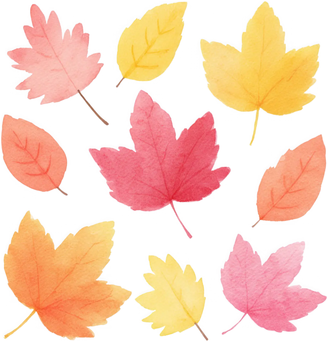 Bunte Herbstblätter – Bügelbild