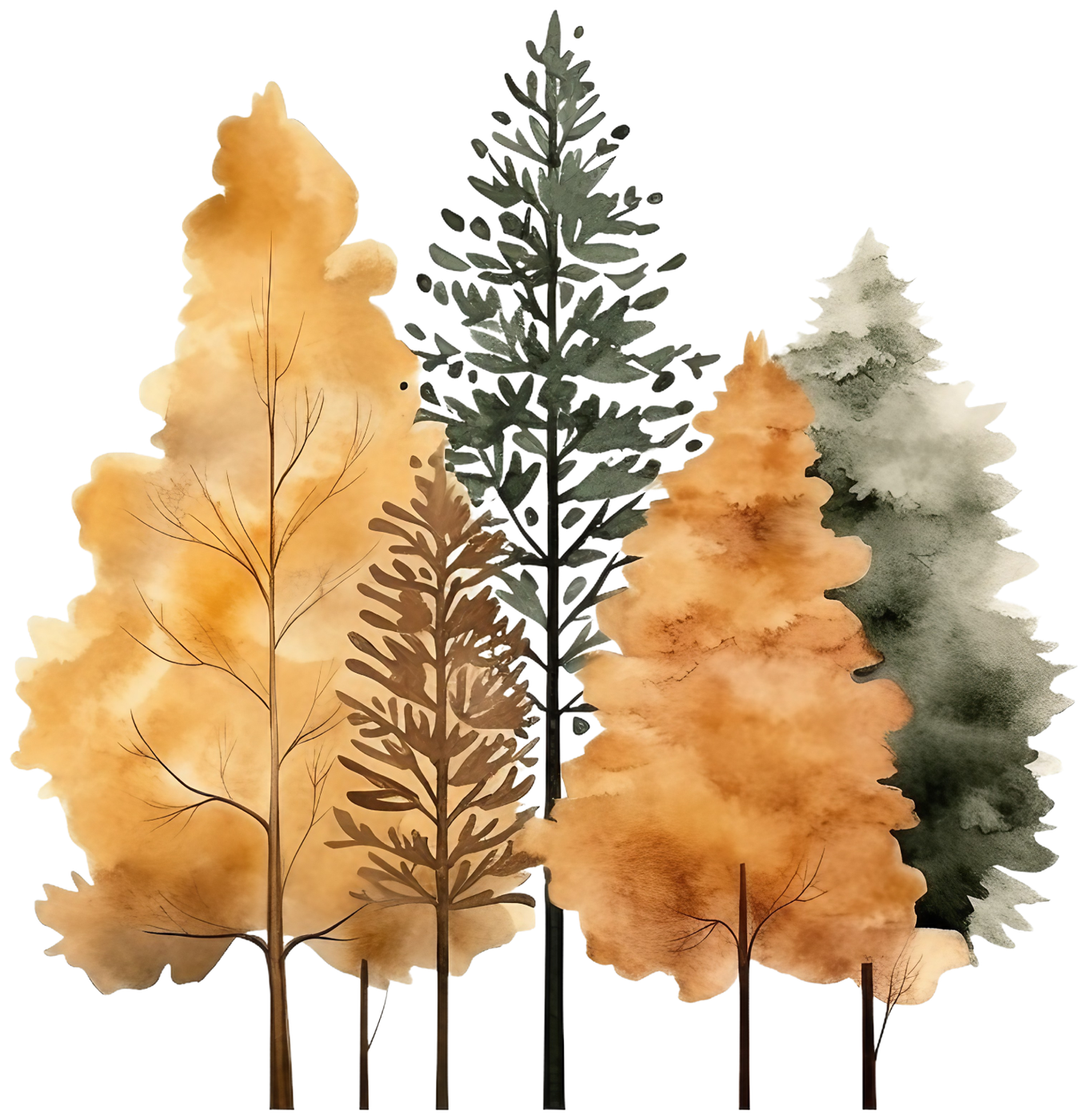 Goldener Herbstwald – Bügelbild