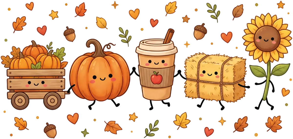 Kleine Herbstfreunde – Bügelbild