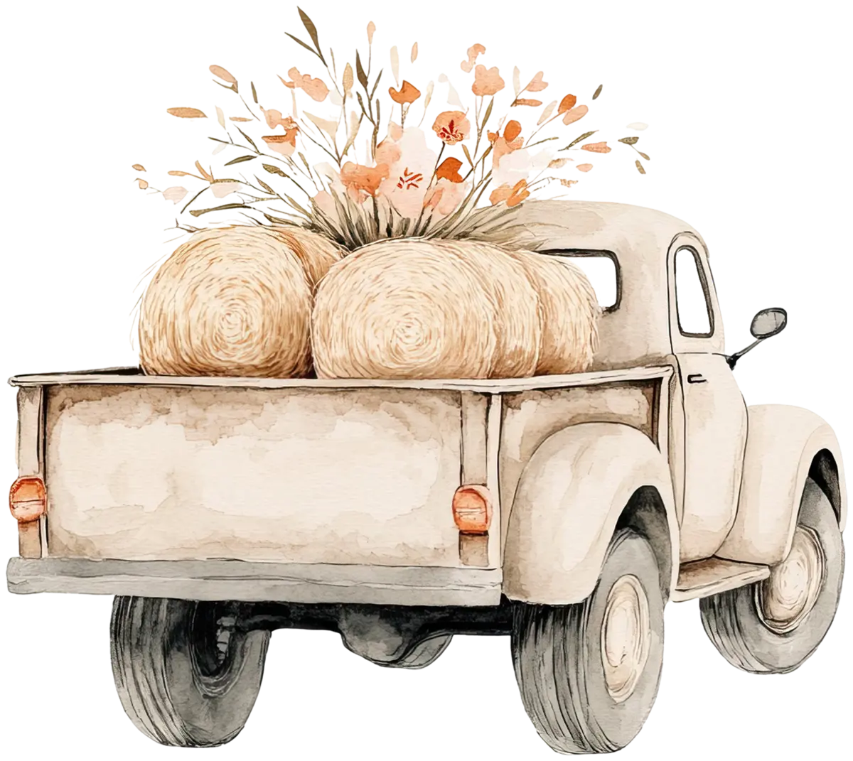 Kleiner Herbst-Pick-up – Bügelbild