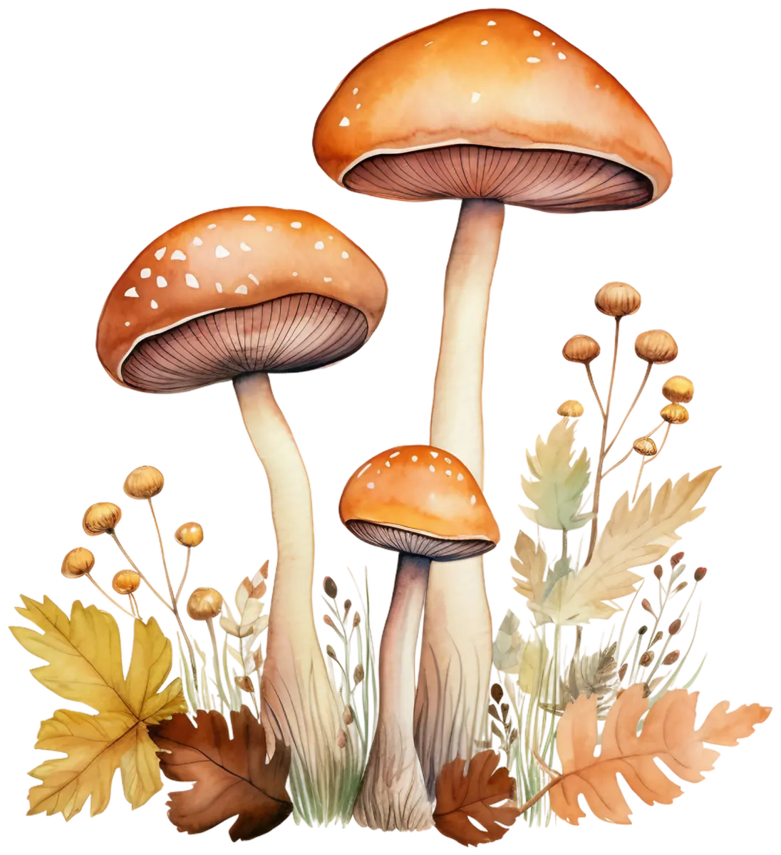 Zauberhafte Herbstpilze – Bügelbild